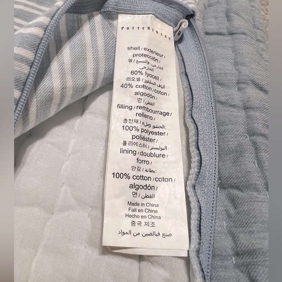 GUC Pottery Barn TENCEL™ Quilted Sham, Standard size, Waterfall color;SET OF TWO - Picture 4 of 5